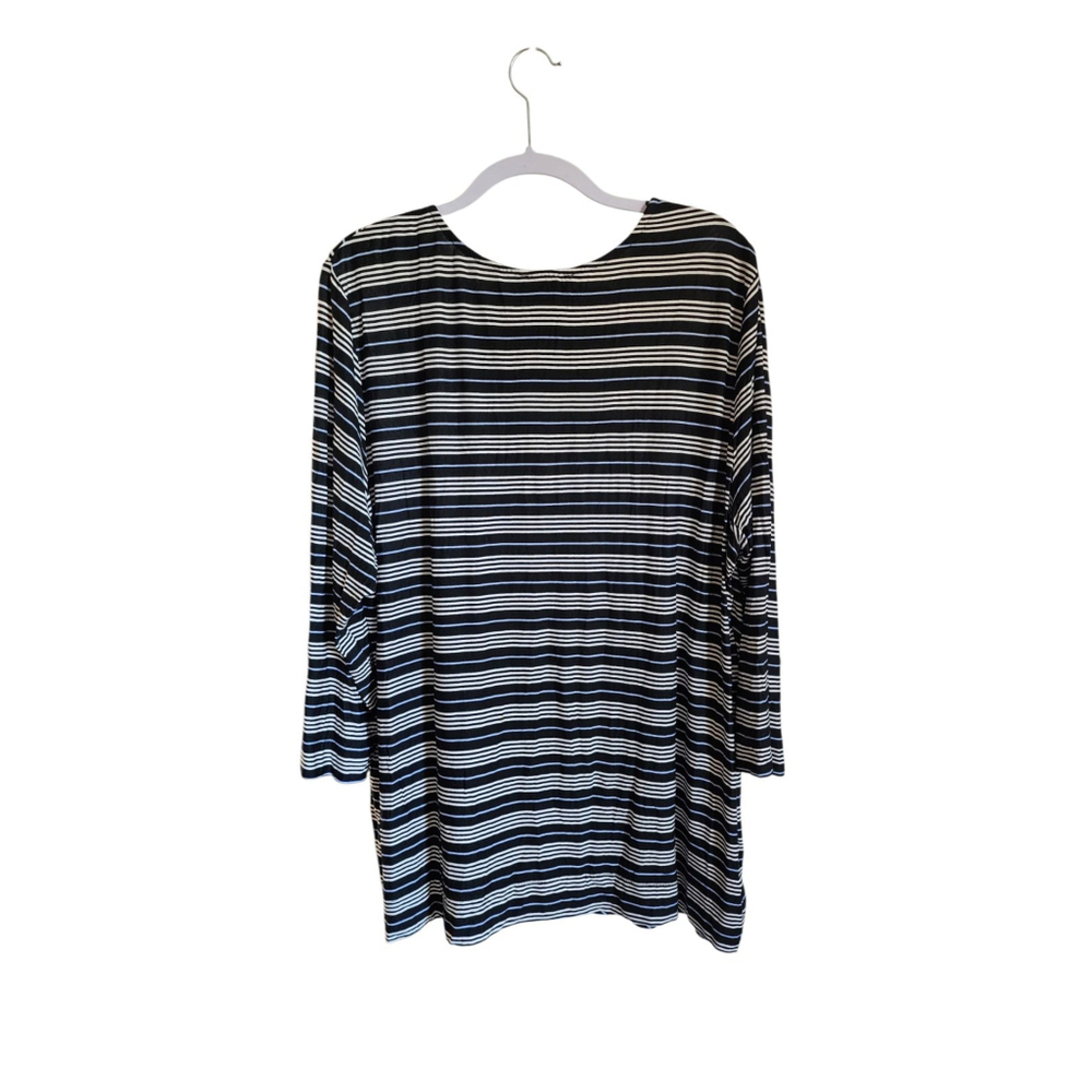 Grace The Perfect Fit Tunic Top Women's 3X NWT Black/Blue/White - Picture 2 of 6